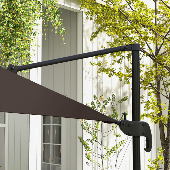 Outsunny Parasol En Porte-a-faux Carre De 10 Pi