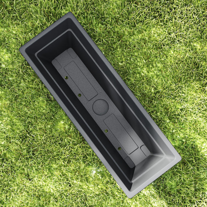 Outsunny Lot de 5 jardinieres de fenetre de 23 pouces, noir