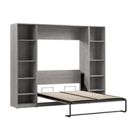 Lit double escamotable Claremont de Bestar à 10 tablettes - gris platine
