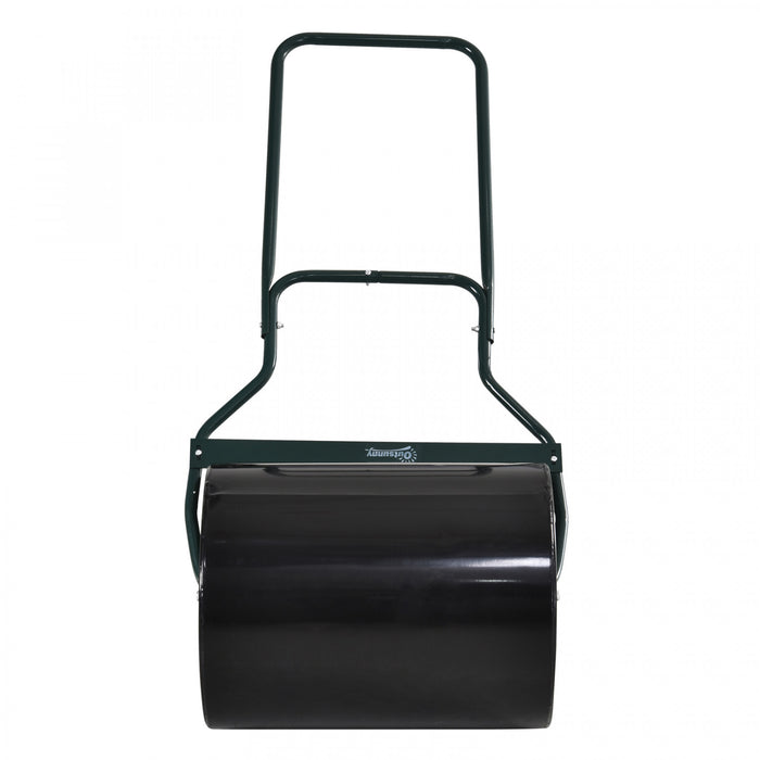 Outsunny Lawn Roller Push Tow Eau Sable Rempli 60L Equipement Manuel Push