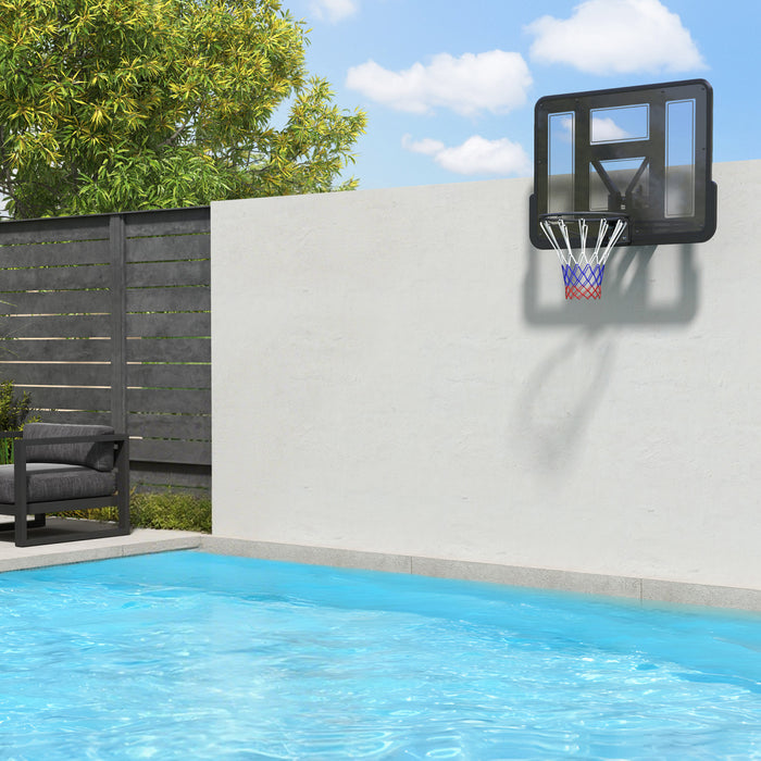 Soozier Panier de basket mural avec panneau arriere incassable de 43 po