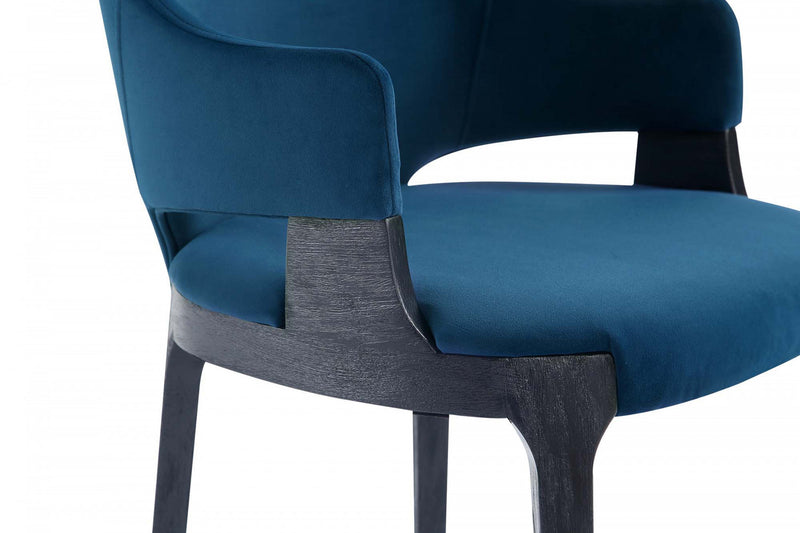 Ensemble de 8 chaises de salle a manger Kara Modern en bleu
