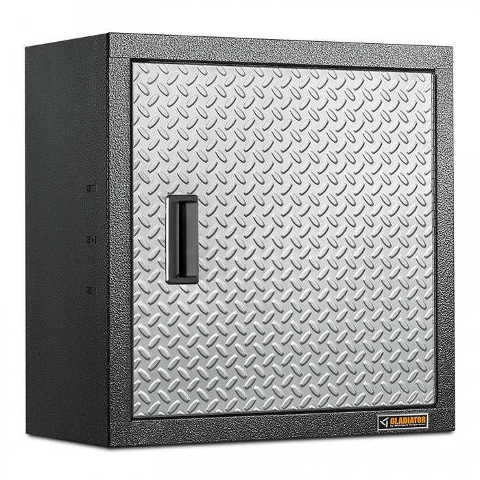 Armoire murale GearBox de série Premier de 24 po de Gladiator - bande de roulement argentée