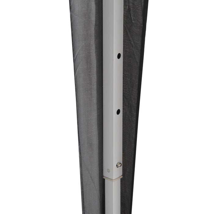 Outsunny 6.6x6.6ft Tente De Fete En Plein Air Pliante Gazebo Canopee Avec Murs Lateraux Noir