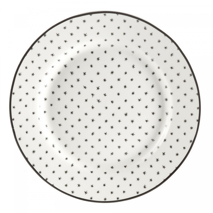 H2K Ensemble de Vaisselle Sketch en Porcelaine 12 Morceaux