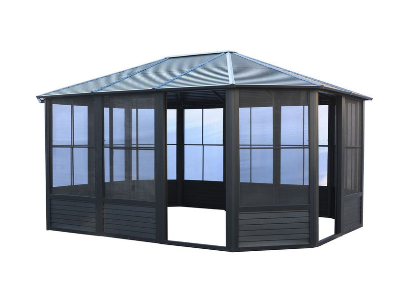Florence Solarium 12 X 15 Toit Metal Noir