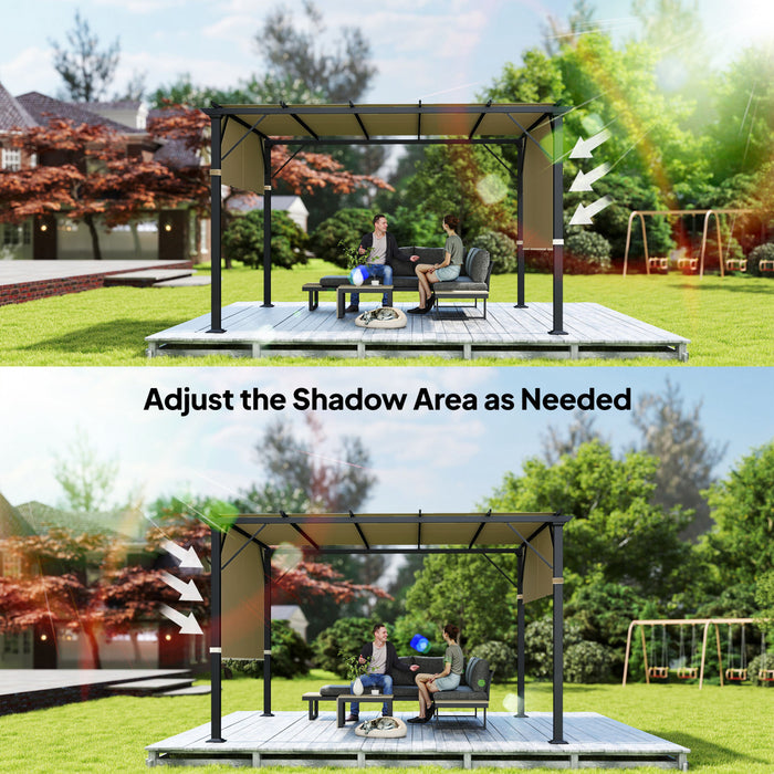 Outsunny Lot de 2 Toiles d'Ombrage pour Pergola, Protection UV, Toile de Remplacement, Sable