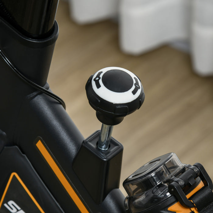Soozier Velo D'exercice Stationnaire Avec Moniteur Lcd De Resistance Orange