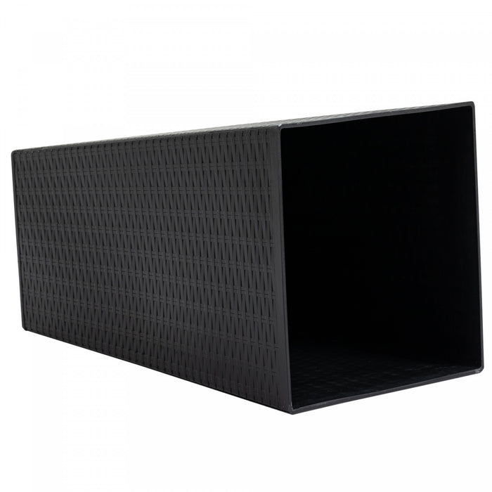 Outsunny Lot De 3 Pots De Fleurs Hauts Pour Porte D'entree, Entree, Patio Et Terrasse, Noir