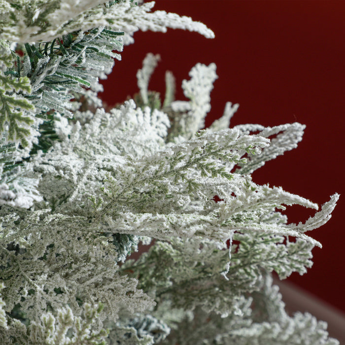 Homcom Arbre De Noel Artificiel Floque Avec Pointes De Branches Realistes