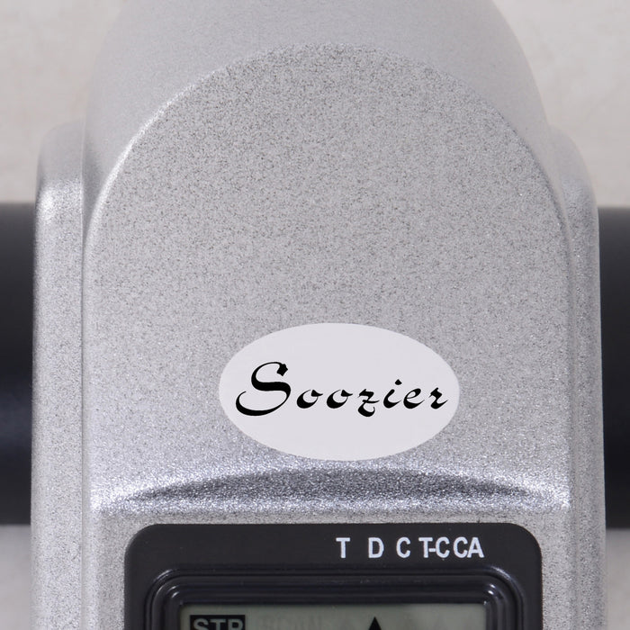 Soozier Mini Velo D'exercice Portable A Pedales Pour Velo D'interieur Avec Ecran Lcd Argente