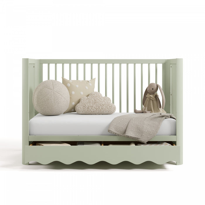 Storkcraft Casablanca Lit de bebe convertible 5-en-1 de luxe avec tiroir - Sauge