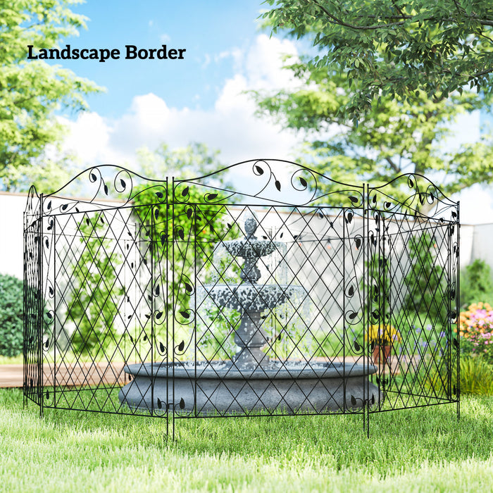 Outsunny 11.5' Cloture de jardin decorative