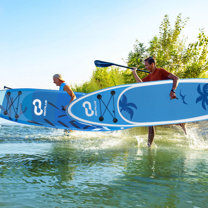 Grand Tableau Gonflable De Sup Goplus, Tableau De Pagaie Portable Avec Des Anneaux 5d