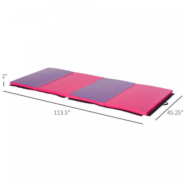 Soozier B1-0065new Tapis D'exercice De Gymnastique Panneau Pliant Yoga Fitness Equipement D'aerobic A Domicile