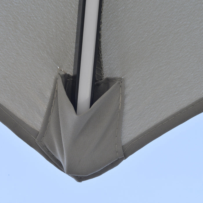 Outsunny Parasol A Energie Solaire De 10 Pi Avec Manivelle Et Base Croisee