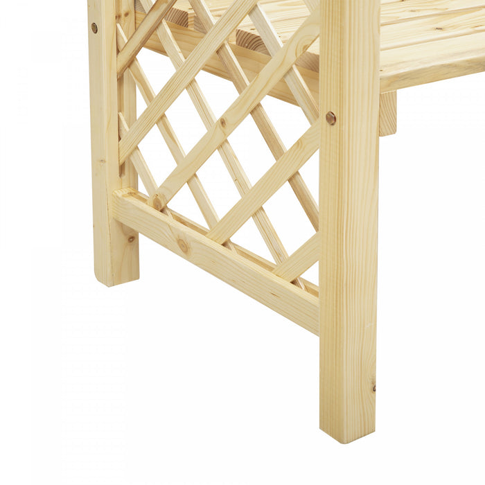 Banc De Jardin Outsunny Avec Arche En Bois