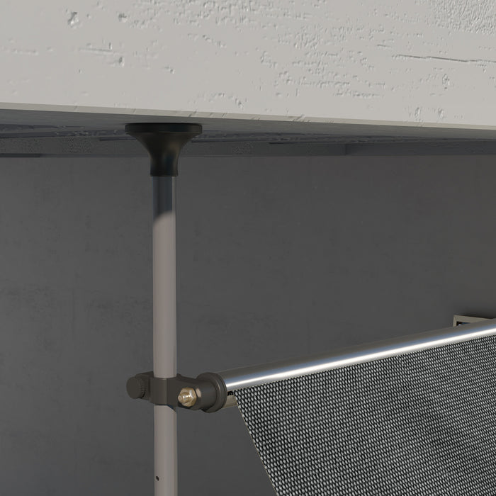 Outsunny Auvent Retractable 10' X 4', Autoportant Et Sans Vis, Gris Fonce