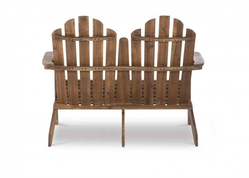 Banc Adirondack à deux places pour la terrasse - teck