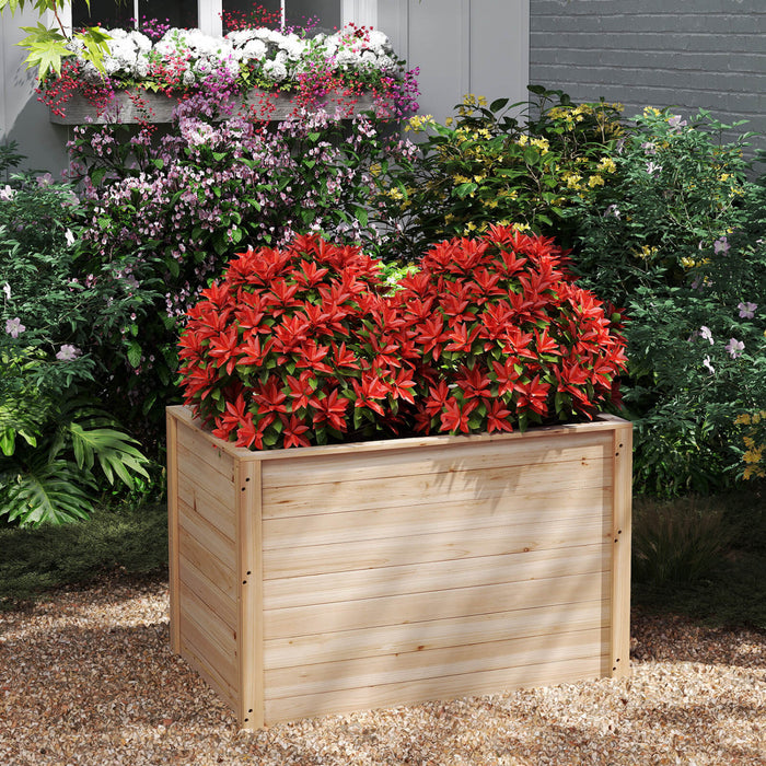 Boite De Planteur Elevee Costway 2 Pcs Avec Base Ouverte Pour Legumes Profondement Enracines