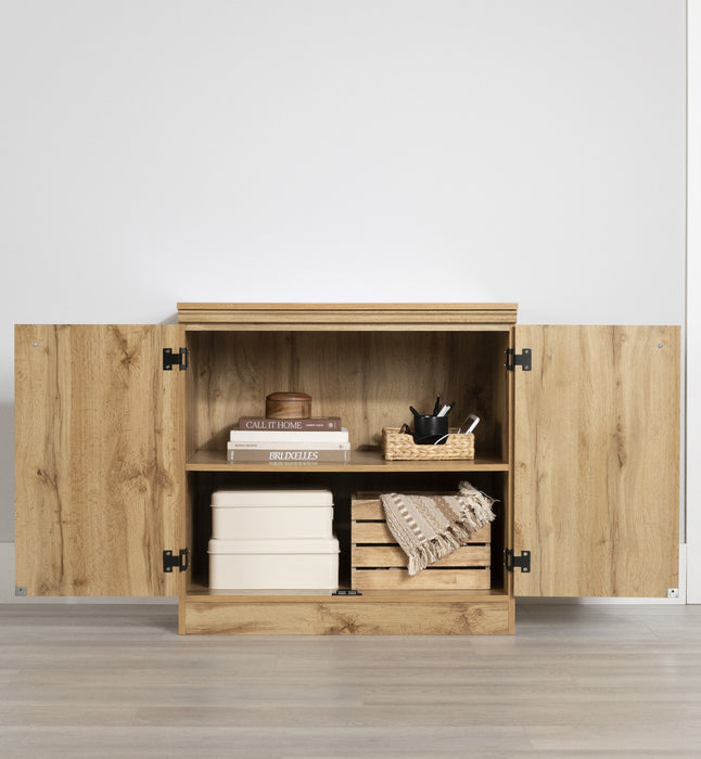  Petite armoire décorative Morgan à 2 portes - chêne nordique