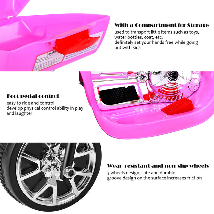 Moto Electrique A 3 Roues Pour Enfants Alimentation Par Batterie 6v Jouet Electronique