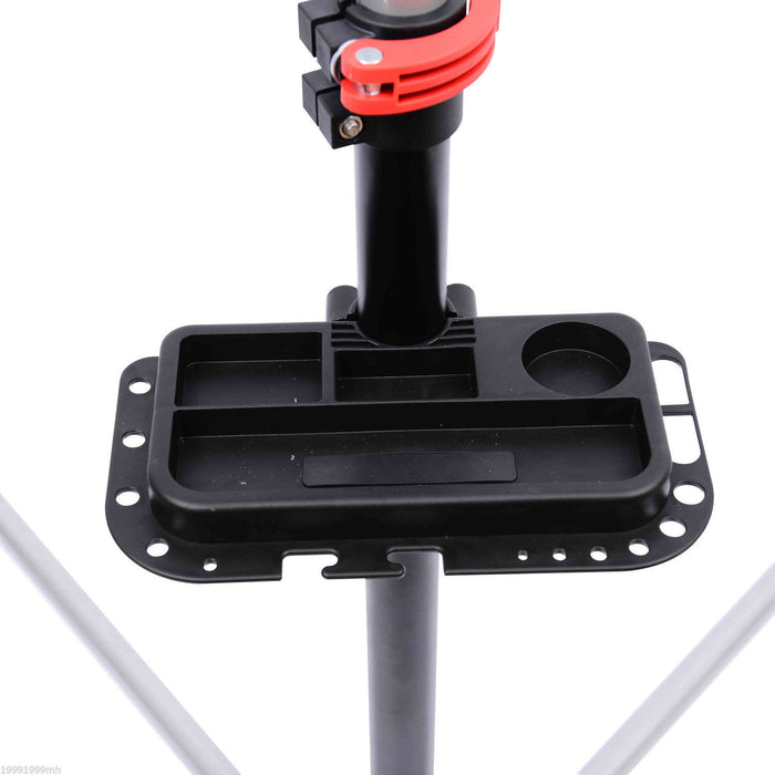 Homcom Pied D'atelier Velo Reparation Support Pied De Montage Pivotant 360Ḟ Hauteur Reglable Argent