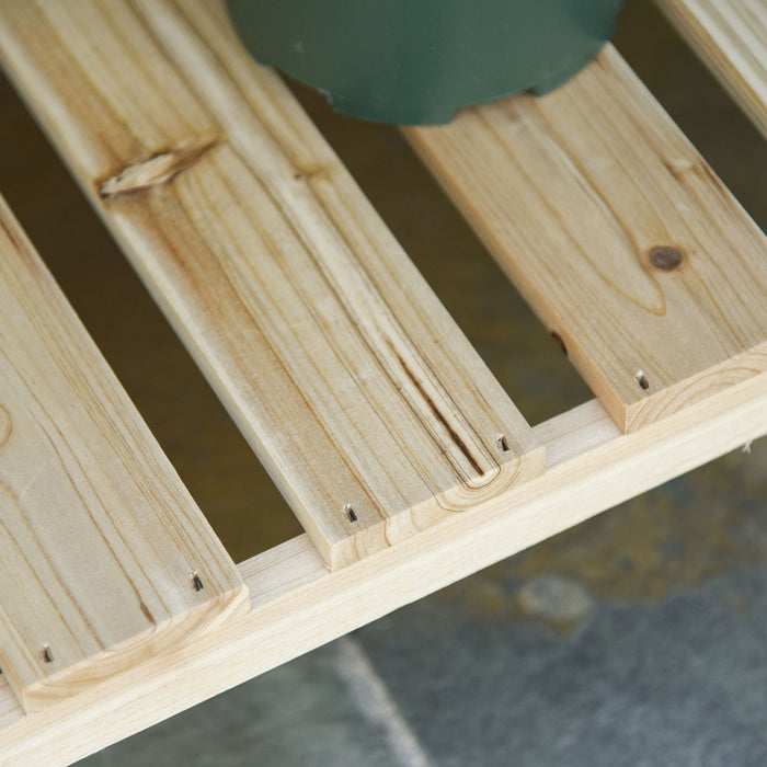 Outsunny Jardiniere Surelevee Avec Etagere De Rangement, Bois Naturel