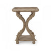 Table D’appoint Carrée Traditionnelle Jason Avec Étagère, Finition Bois Flotté
