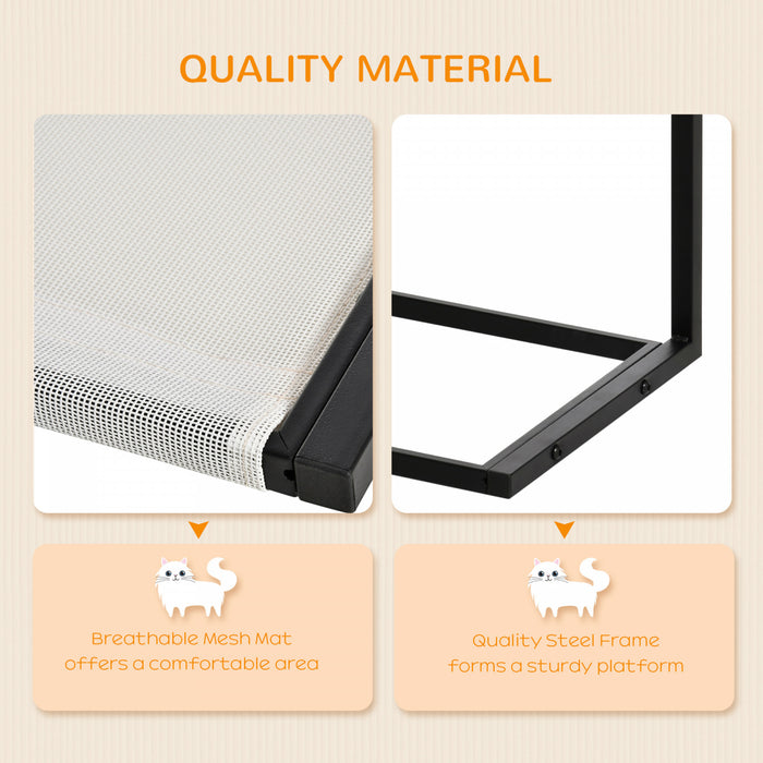 Pawhut Etagere Chat Radiateur Hamac Radiateur Chat Etagere Suspendue Murale Pour Chat Avec Coussin Amovible Cadre En Acier Convient Au Chat Moins De 4,5 Kg