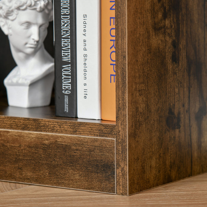 HOMCOM Etagere de Rangement 3 Niveaux Bibliotheque Salon Bureau