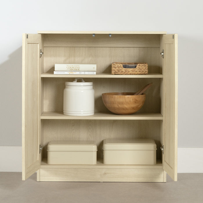  Armoires décoratives Arum à 2 portes avec tablettes - chêne blanchi