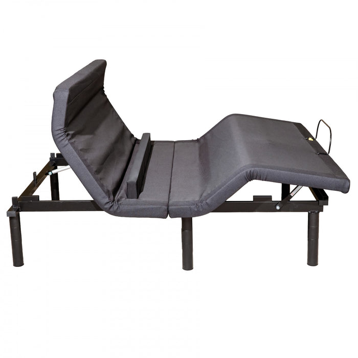 Base de lit ajustable a massage Everly avec ports USB et telecommande sans fil - Tres grand