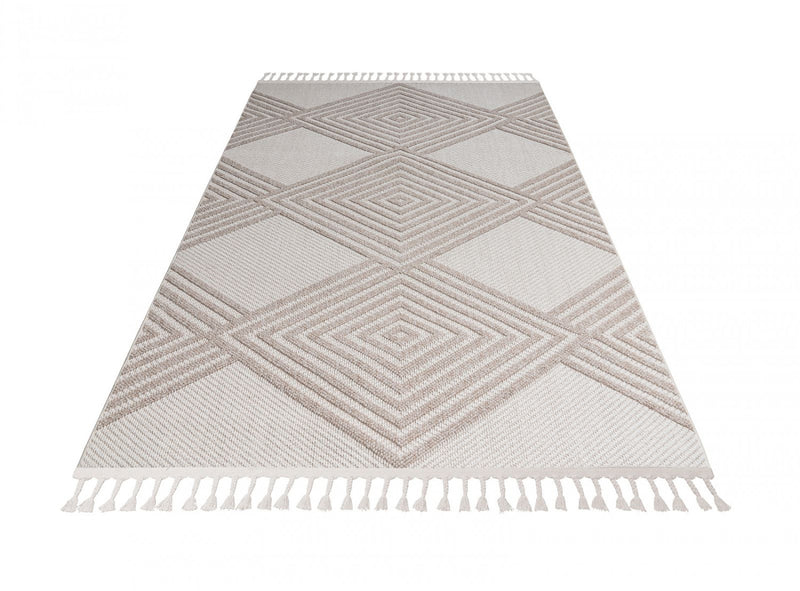 Tapis Blanc D’interieur/Exterieur Athena - 5.3 X 7.6 