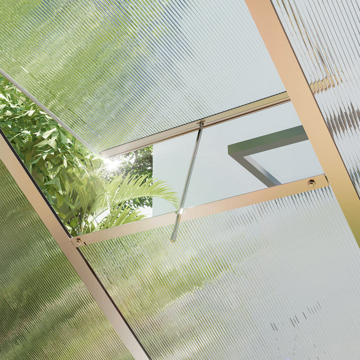 Outsunny Serre, Serre De Plain-pied Transparente Avec Porte Coulissante