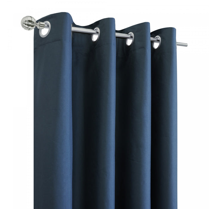 Panneau de rideau coupe-lumière à œillets Alpin bleu marine de Thermaplus - 52 x 84