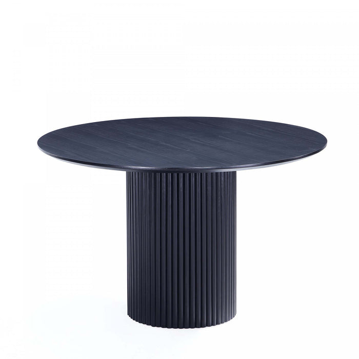 Ensemble de salle a manger moderne industriel chic Flor et Hathaway 7 pieces en noir