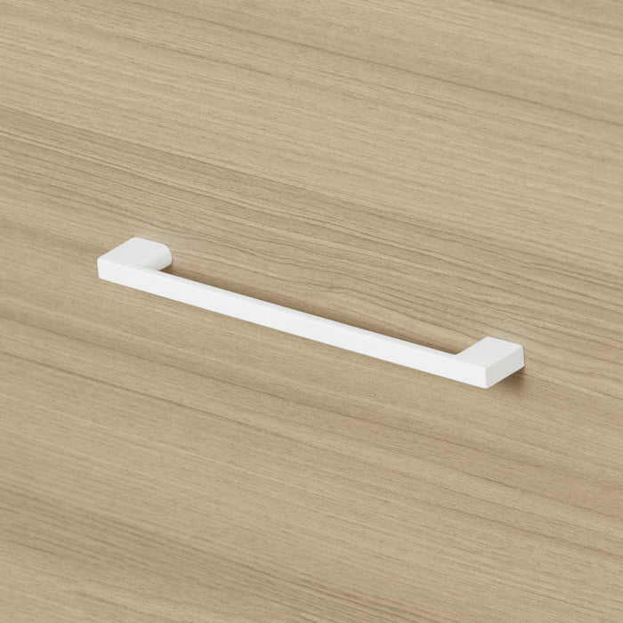 Munich Table De Chevet 2 Tiroirs -  Blanc Et Orme Naturel