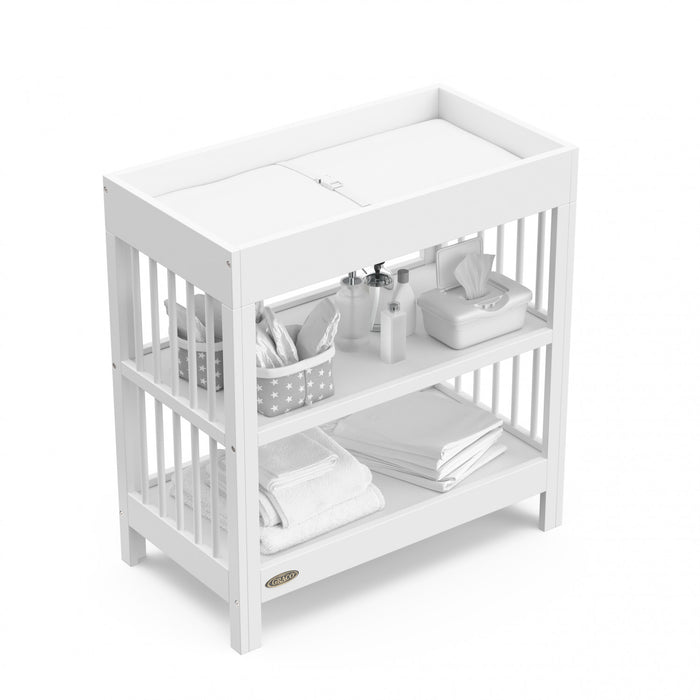Graco Teddi Table a langer avec matelas a langer resistant a l’eau - Blanc