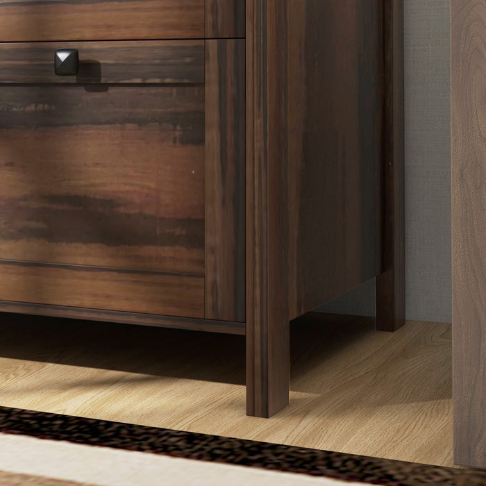 HOMCOM Classeur a 2 tiroirs avec serrure et barre de suspension reglable