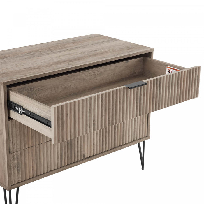 Ensemble moderne Dumbo 2 pieces de commode en gris rustique
