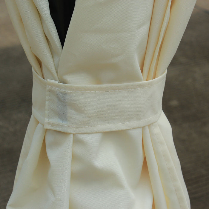 Outsunny 13'l X 10'w Gazebo Canopy Party Tent Abri De Jardin Exterieur A 2 Niveaux Avec Rideaux, Blanc Creme