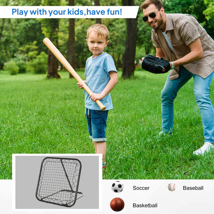 Soozier Filet de rebond reglable a angle pour football, baseball