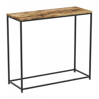  Console moderne de 31 po - bois recyclé brun avec métal noir