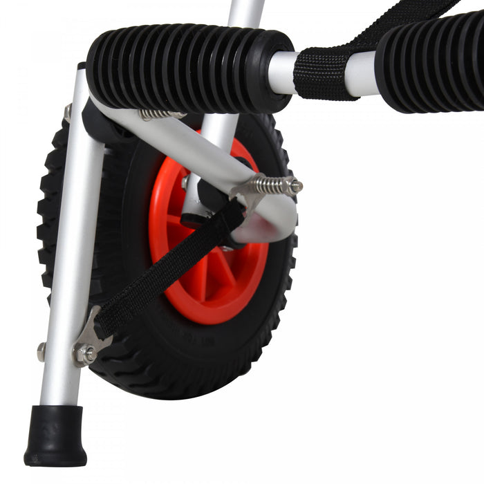 Soozier Chariot De Kayak Avec Roues Et Cadre En Aluminium, Argente