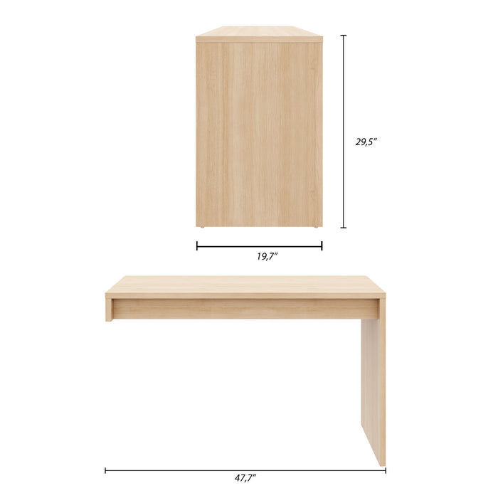 Surface de travail reversible Chrono, chene blond naturel