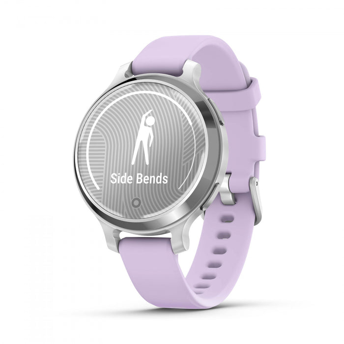  Silver With Purple Jasmine Silicone Band