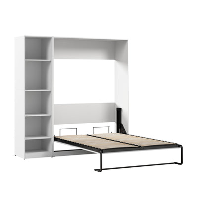 Bestar Claremont 5-Shelf Full Murphy Bed - White|Lit double escamotable Claremont de Bestar à 5 tablettes - blanc
