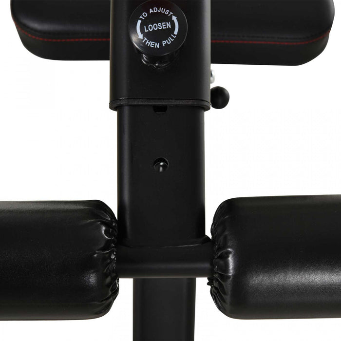 Soozier Banc Assis Et Halteres Multifonctionnel, Banc Utilitaire D'exercice Avec Corde Resistante Pour La Maison, Le Bureau Et La Salle De Sport, Noir