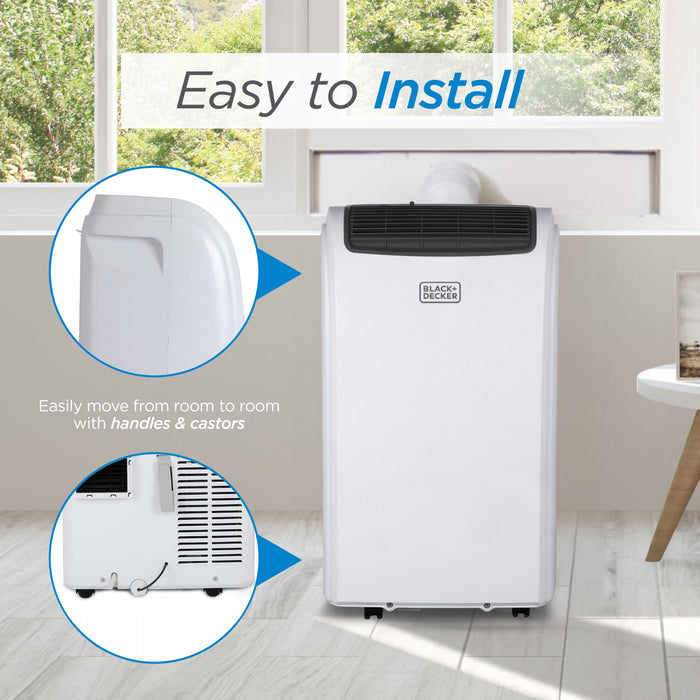 Climatiseur portatif intelligent Black+Decker de 12 000 BTU avec chauffage et Wi-Fi - BPACT12HWT